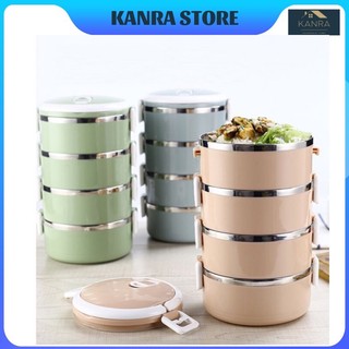 Cặp lồng nhiều tầng 💥FREESHIP💥 Cặp lồng cơm Lúa mạch 3 tầng và 4 tầng