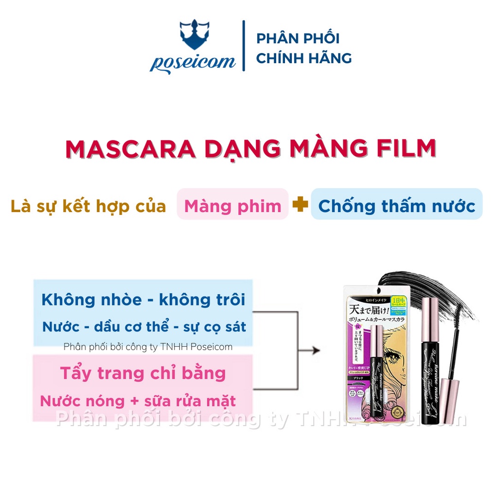 Mascara Chuốt Mi Siều Dày Kissme Heroine Make Volume Up Mascara Super Waterproof 6g