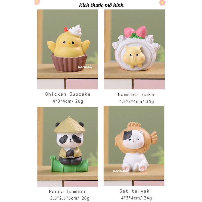 Blindbox The expression of lovely food - Mô hình trang trí góc học tập, làm việc đáng iuu