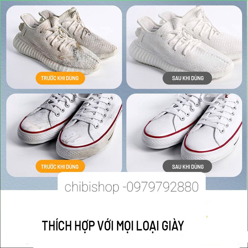 Kem vệ sinh giày da, ba lô, túi xách  không cần nước