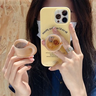 ỐP LƯNG DÀNH CHO IPHONE VÀNG KÈM POP