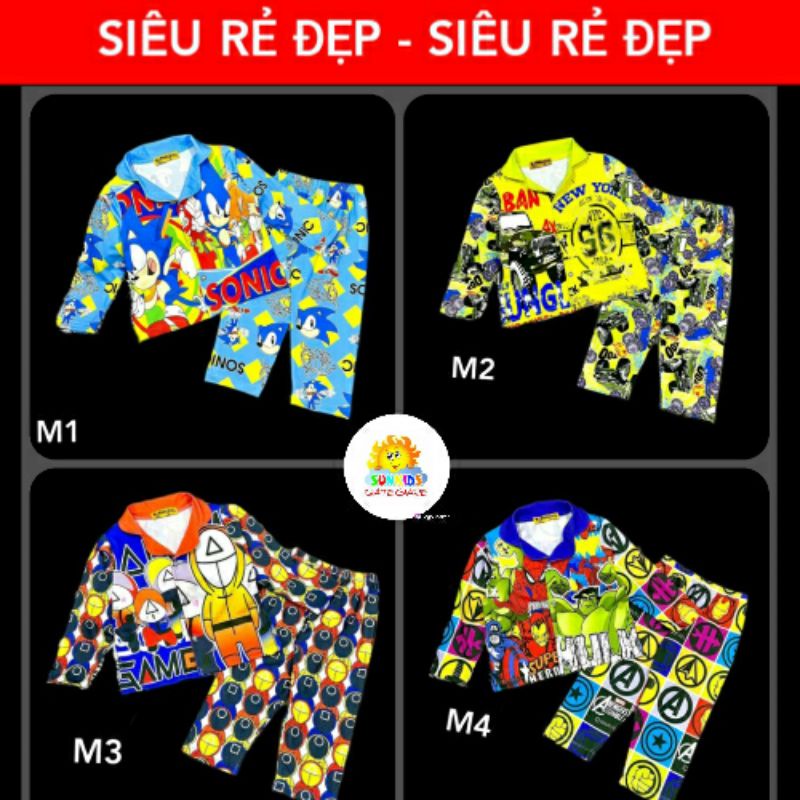 🔥LOẠI 1 MECKEYKIDS🔥20KG - 40KG BBD4 ĐỒ BỘ TAY DÀI PIJAMA THUN LẠNH 3D BÉ TRAI SIZE ĐẠI