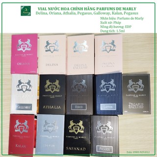 Mẫu thử Nước hoa Vial Parfums Marly các mùi
