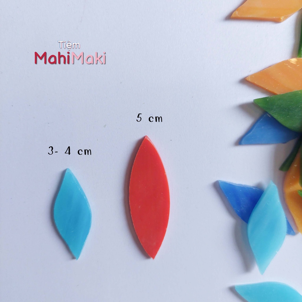 Hạt phụ kiện trang trí cùng mosaic hình lá, trái tim, ngôi sao - Tiệm Mahimaki
