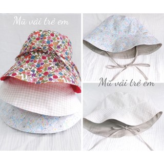 Mũ vải linen mẹ và bé