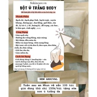 Bột ủ trắng body 100% bột thiên nhiên nskincare
