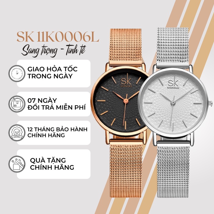 Đồng hồ đeo tay SK 11K0006L- Thiết kế thời trang thanh lịch dành cho nữ - Bảo hành chính hãng