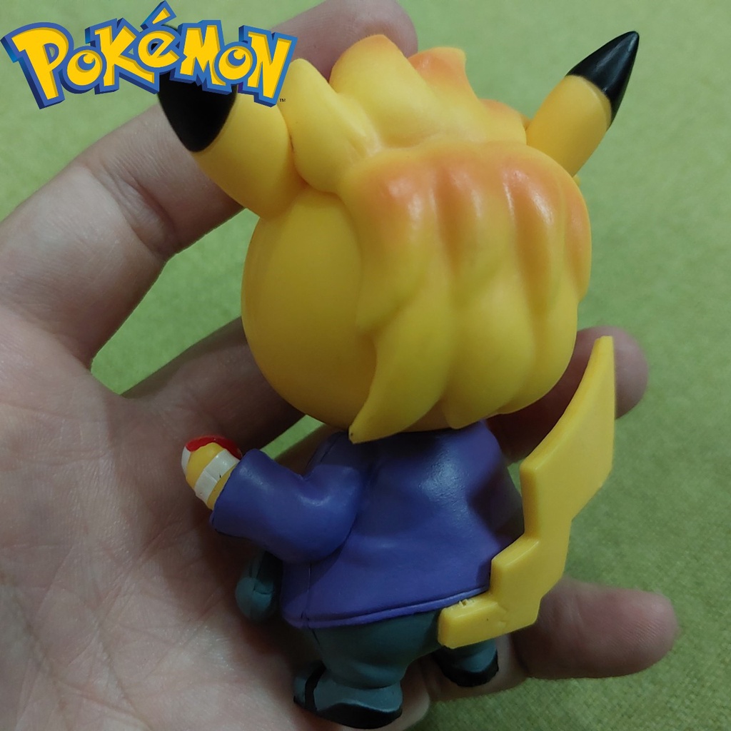 Mô hình Pikachu trang phục Shigeru Cháu trai tiến sĩ Oak Anime nhật Pokemon 2027 N2 1-3