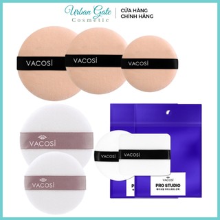 Bông trang điểm khô tròn vacosi bp01 / bp08 / bp09 /bp19 /bp20 bông phấn khô tròn vuông