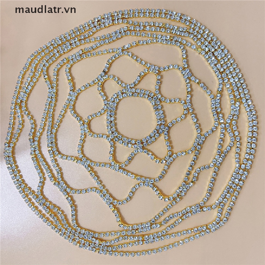 1 Mũ Lưới Trùm Đầu Đính Đá Pha Lê Lấp Lánh