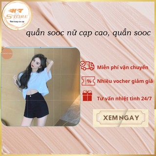 Quần sooc nữ cạp cao, quần sooc , quần short cạp cao, quần short lưng cao, quần short bò nữ,quần short bò, 4màu siêu hot