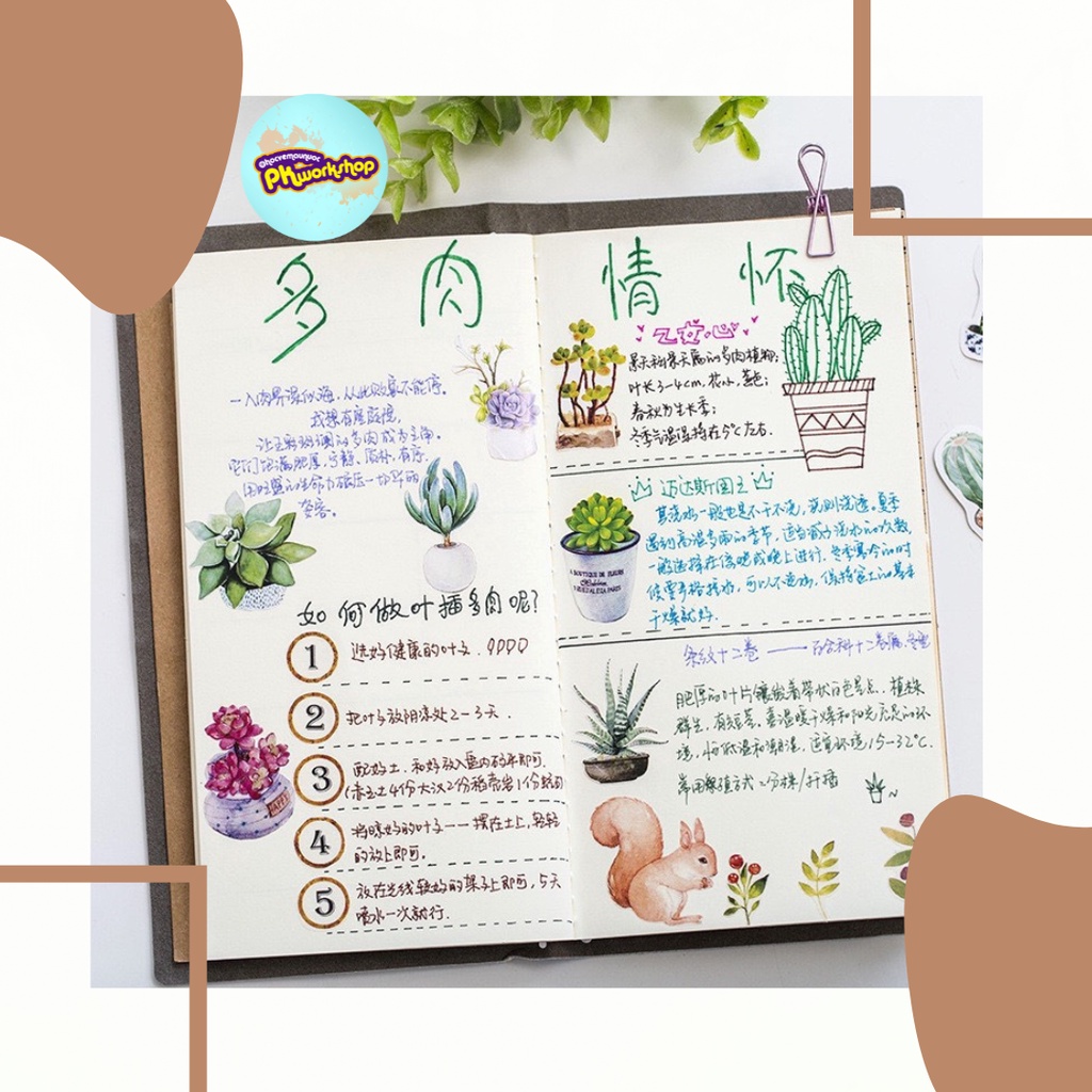 Sticker, nhãn dán, decal trang trí sổ, thiệp vintage