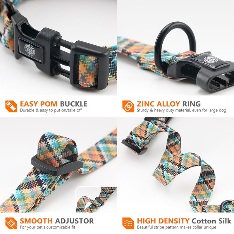 HamshMoc Vòng Cổ Và Dây Dắt Chó Đi Dạo Mềm Mại Có Thể Điều Chỉnh Cho Chó Cỡ Nhỏ / Vừa / Lớn