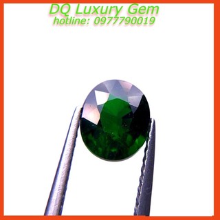 Mặt Đá Tsavorit, Kích Thước 8x6x4mm, Trọng Lượng 2,7ct, Màu Xanh Đậm , Mài Giác Oval  , Trong, Sang Trọng, Cao Cấp DQ3