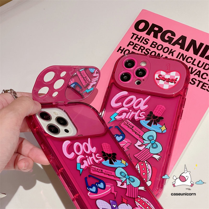 Ốp Điện Thoại Nắp Lật Tráng Gương Họa Tiết Graffiti Cho IPhone 11 14 12 13 Pro MAX 7 8 Plus XR 14 Plus X XS MAX SE 2020