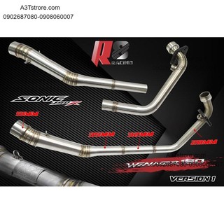 Cổ pô tăng 2 khúc r8 racing chính hãng winner / sonic _dochoixemaynhapkhau