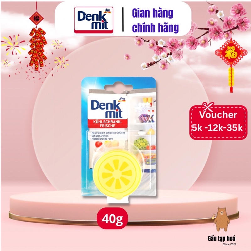 Sáp khử mùi tủ lạnh Denkmit hương chanh [Hàng Đức]