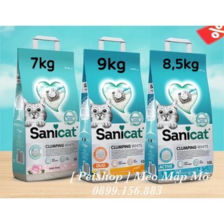 Cát vệ sinh cho mèo Sanicat Bentonite đất sét siêu vón