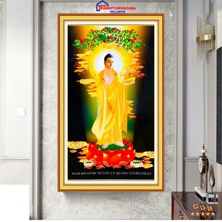 Tranh đính đá, tranh thêu chữ thập dược sư lưu ly quang vương phật LV3291 LV378 DD9175 LG1726