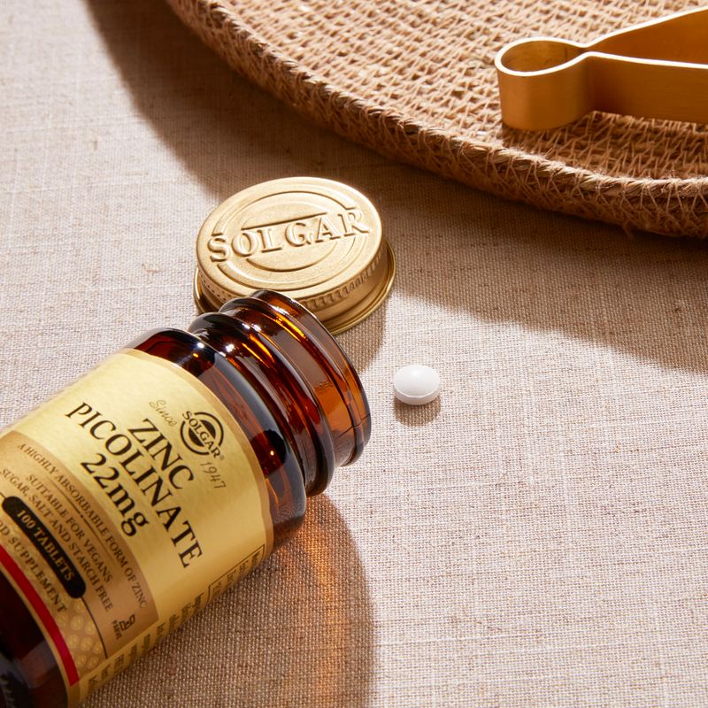 Viên uống kẽm - Zinc - zinc Picolinate Solgar vitamin kẽm khoáng chất cho cơ thể 100v 22MG cải thiện tiêu hoá sinh lý