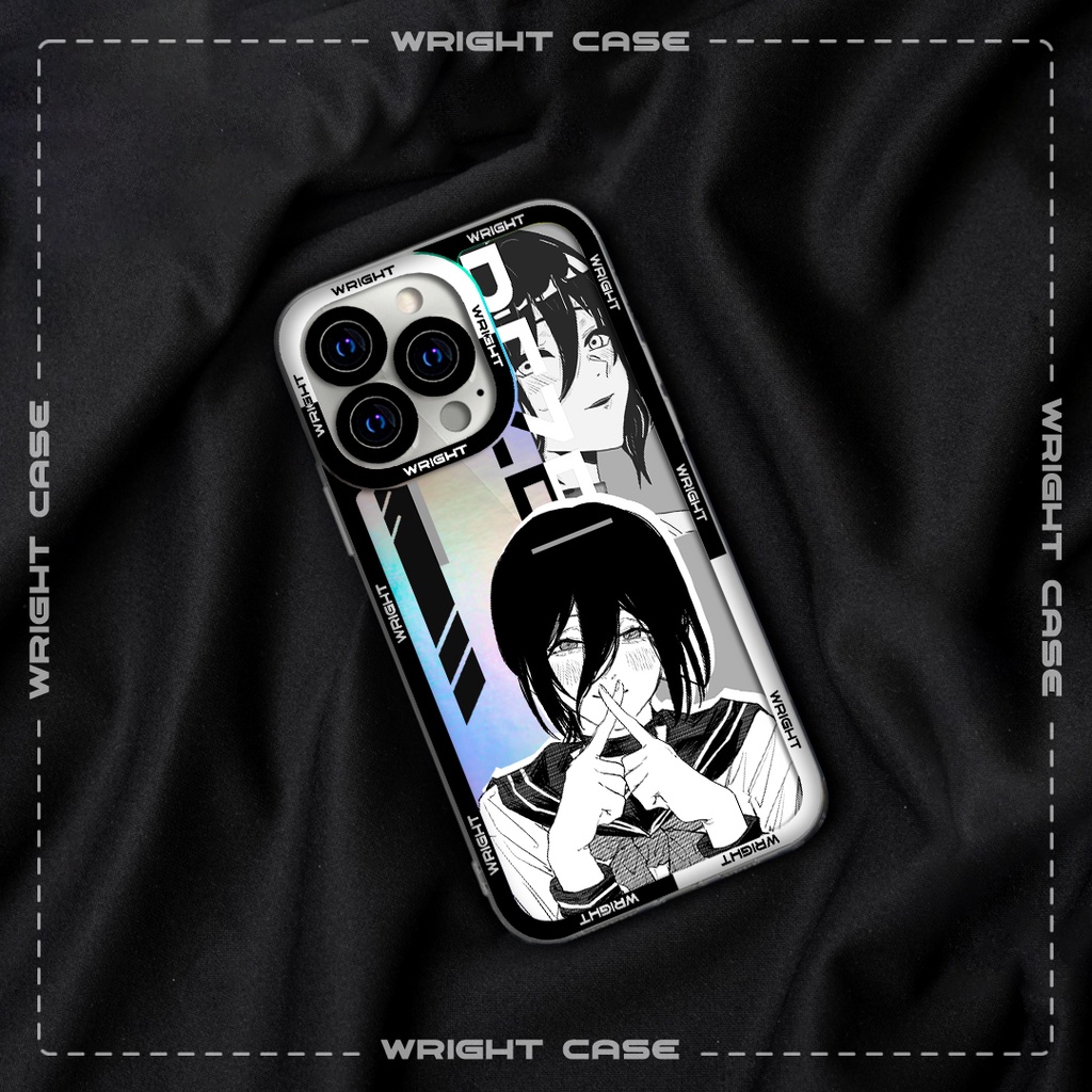 Ốp lưng iphone cạnh vuông REZE Chainsaw Man Hologram Wrightcase