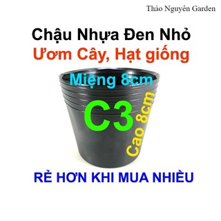 Chậu nhựa đen C3 Liên An ươm cây con, ươm hạt giống, vỉ ươm, túi ươm | Thảo Nguyên Garden