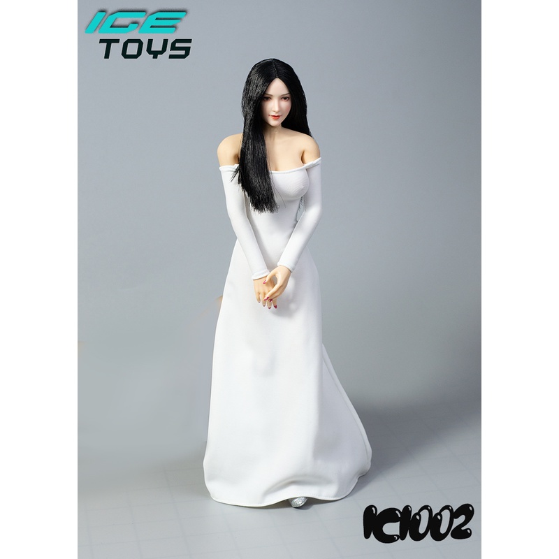 Đầm Mini Tay Dài Lệch Vai IC1002 1 / 6 Cho Búp Bê 12 Inch