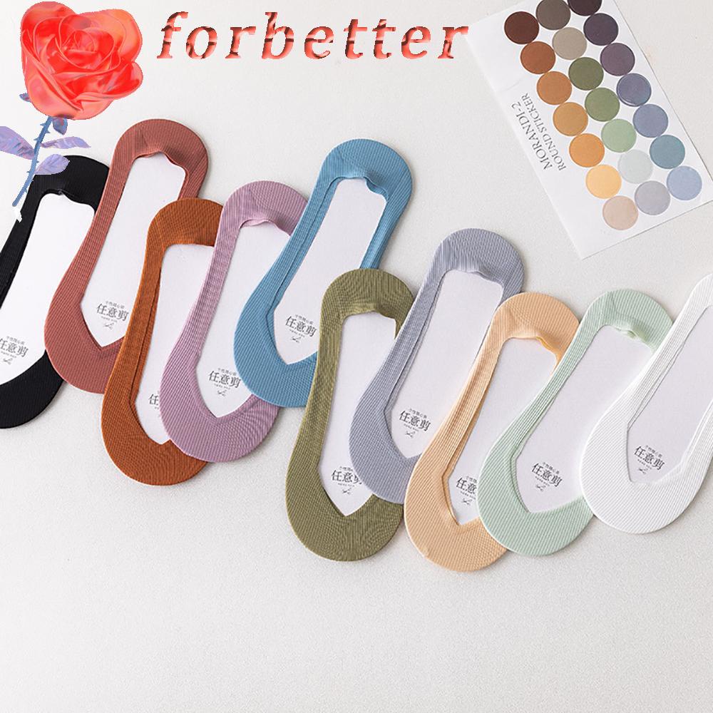 Vớ cotton chống trượt màu trơn dáng chữ v thoáng khí thời trang nhiều màu sắc tùy chọn cho nữ