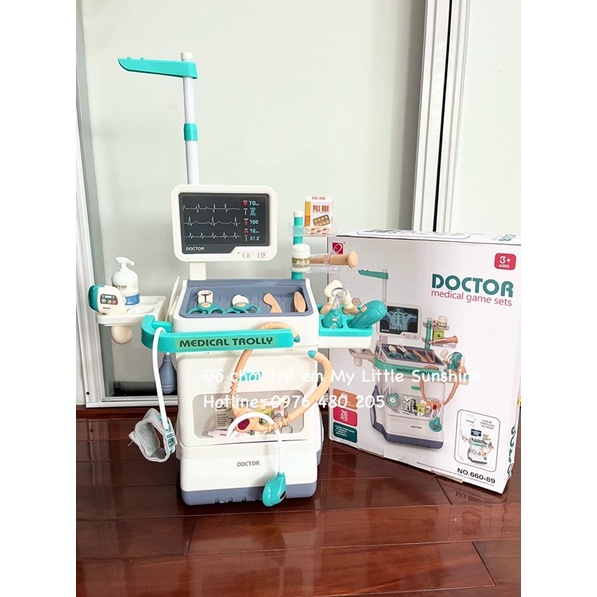 Đồ chơi xe đẩy bác sĩ 26 chi tiết cho Bé