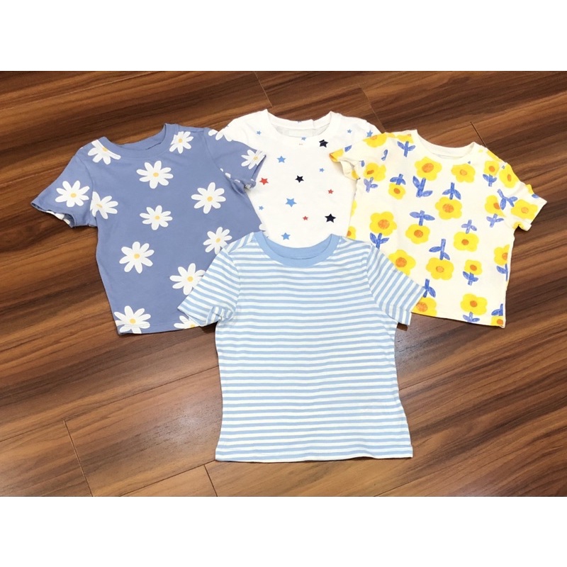 Áo thun bé gái xuất dư OLDNAVY áo cộc tay cotton mềm