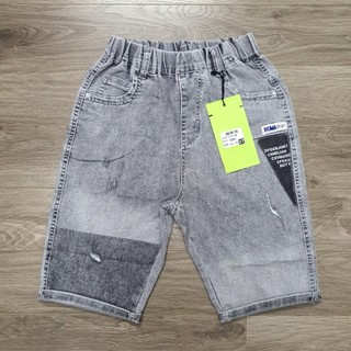 Quần short jean thun lưng thun bé trai #2691 từ 25 - 45kg