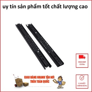 Bộ đôi ray ngăn kéo cao cấp 2 tầng 28,33,38,43 cm