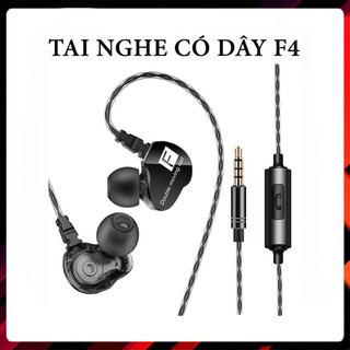 Tai nghe nhét tai f4 âm thanh hifi sống động chất lượng cao, chống ồn, bass ấm giá rẻ, gaming, chơi game thủ, nghe nhạc