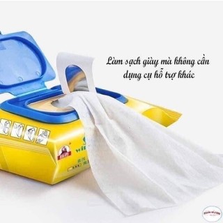 Khăn Ướt Lau Giày Vịt Vàng Đa năng, Gói 40 Tờ, Lau giày dép, Túi xách, Ghế Da