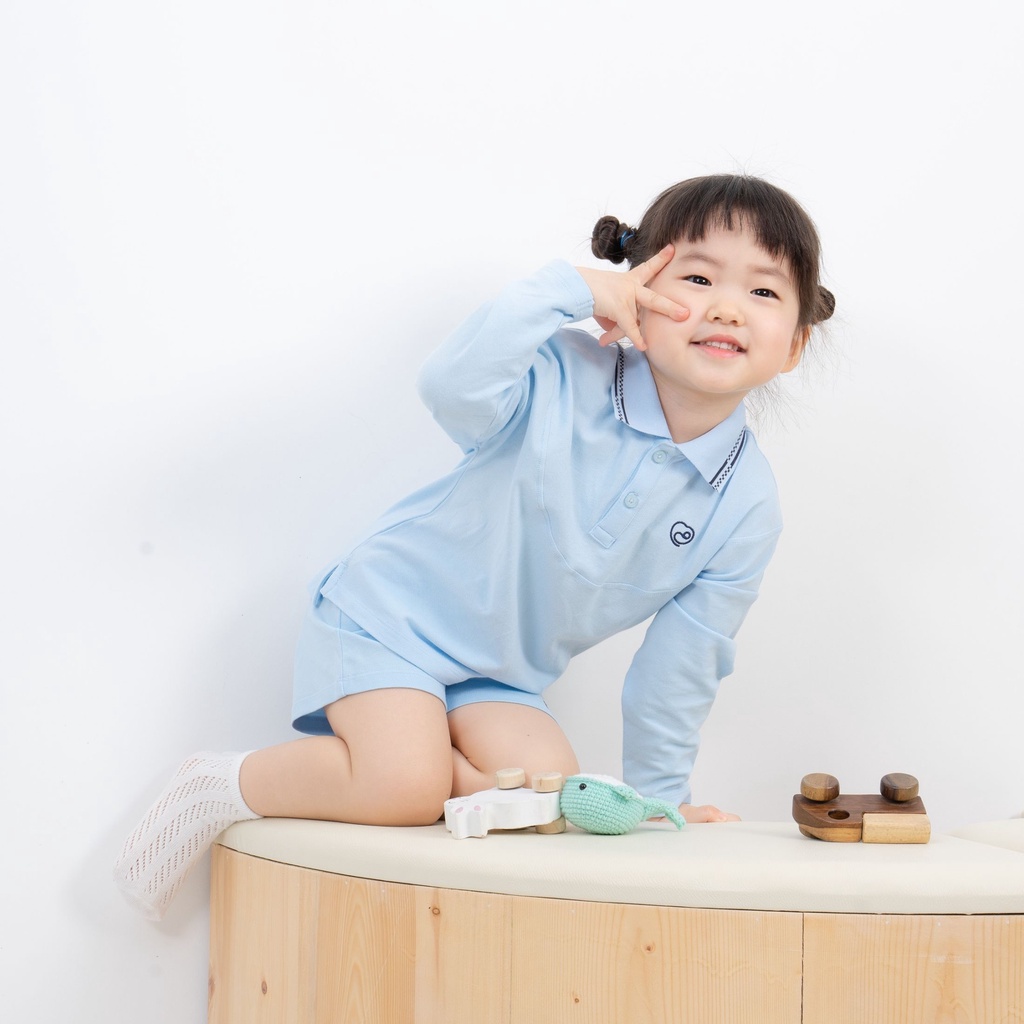 Áo dài tay phối cổ - BU Ponie