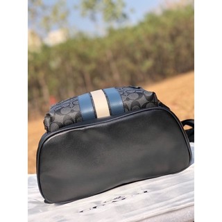 Balo nam C Backpack canvas phối da trơn