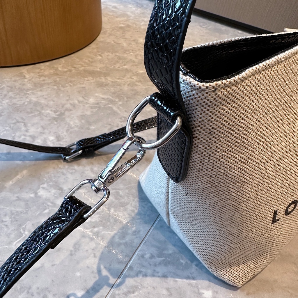 Túi đeo Vai LongChamp Canvas Kết Cấu Dạng Xô Hàn Quốc Thời Trang Cho Nữ