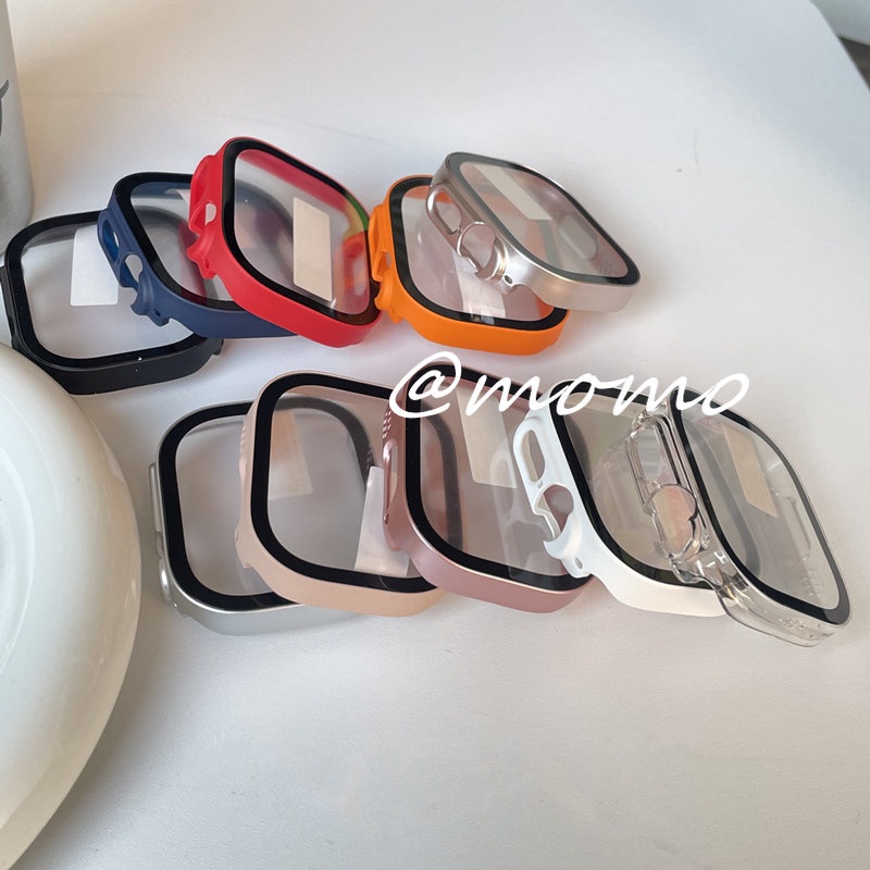 Ốp Silicone + KíNh CườNg LựC Cho ĐồNg Hồ iWatch Ultra 49mm