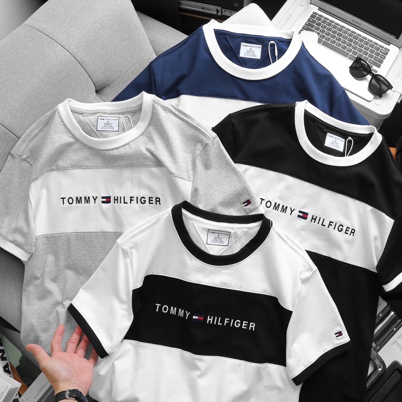 ÁO PHÔNG TOMMY PHỐI MÀU VẢI DƯ HÃNG SIÊU XỊN LOGO THÊU DÀNH CHO CẢ NAM VÀ NỮ