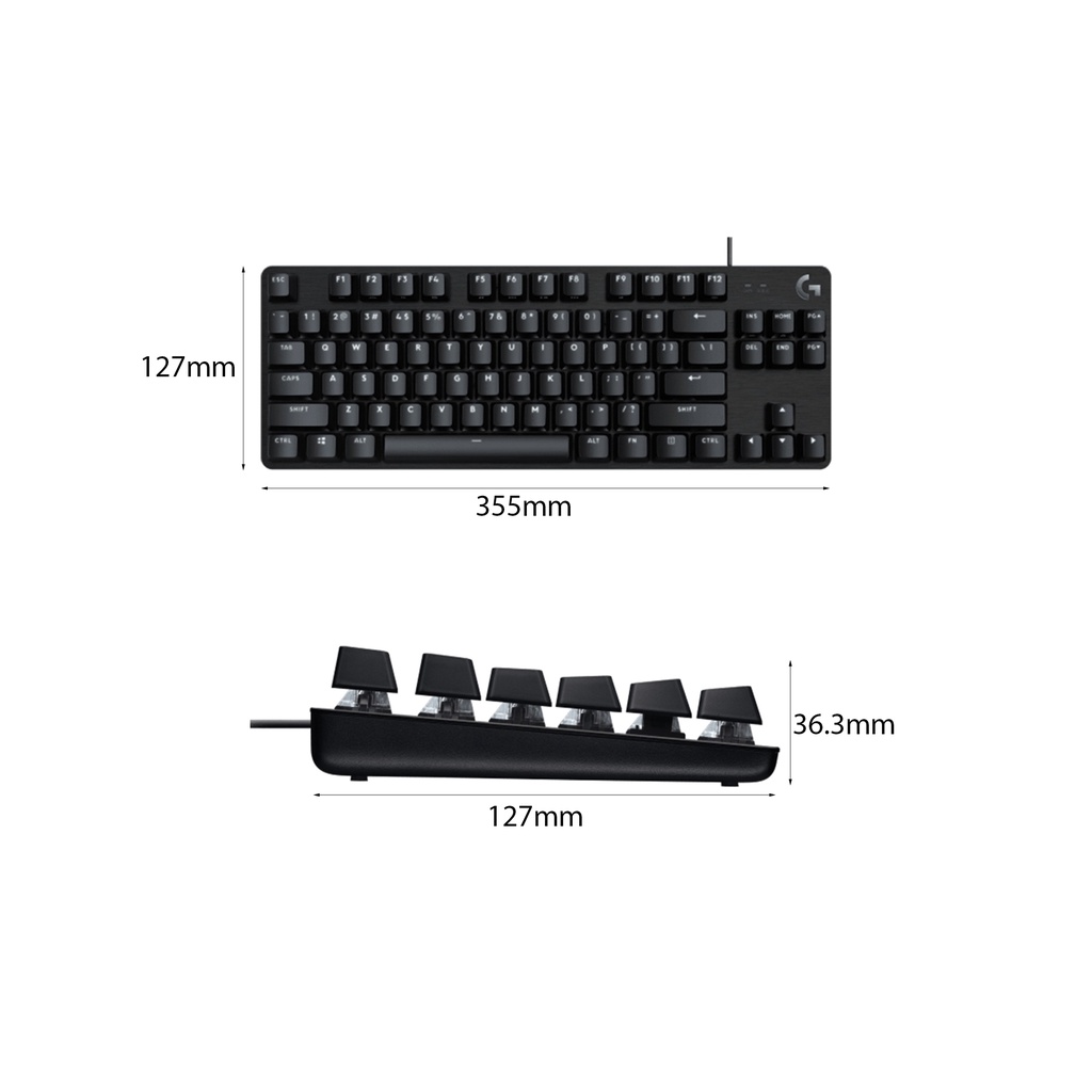 Bàn phím cơ có dây Logitech G413 SE/ SE TKL Tactile switch, kết nối USB, Hàng chính hãng - Bảo hành 24 tháng