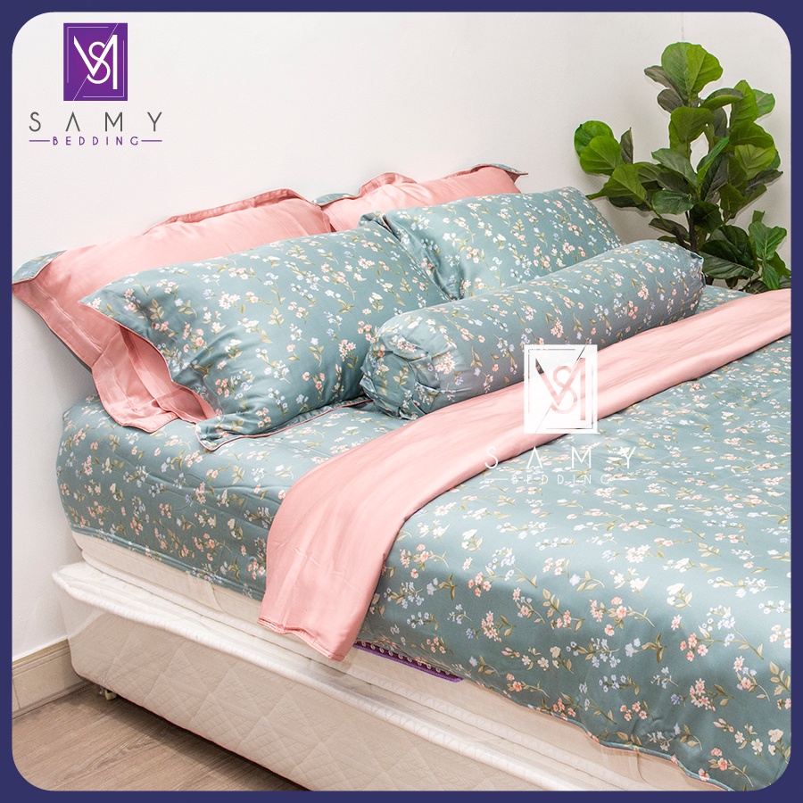 Bộ Chăn Ga Gối Lụa Tencel Coolsilk SAMY BEDDING Cao Cấp Mềm Mịn Thoáng Mát