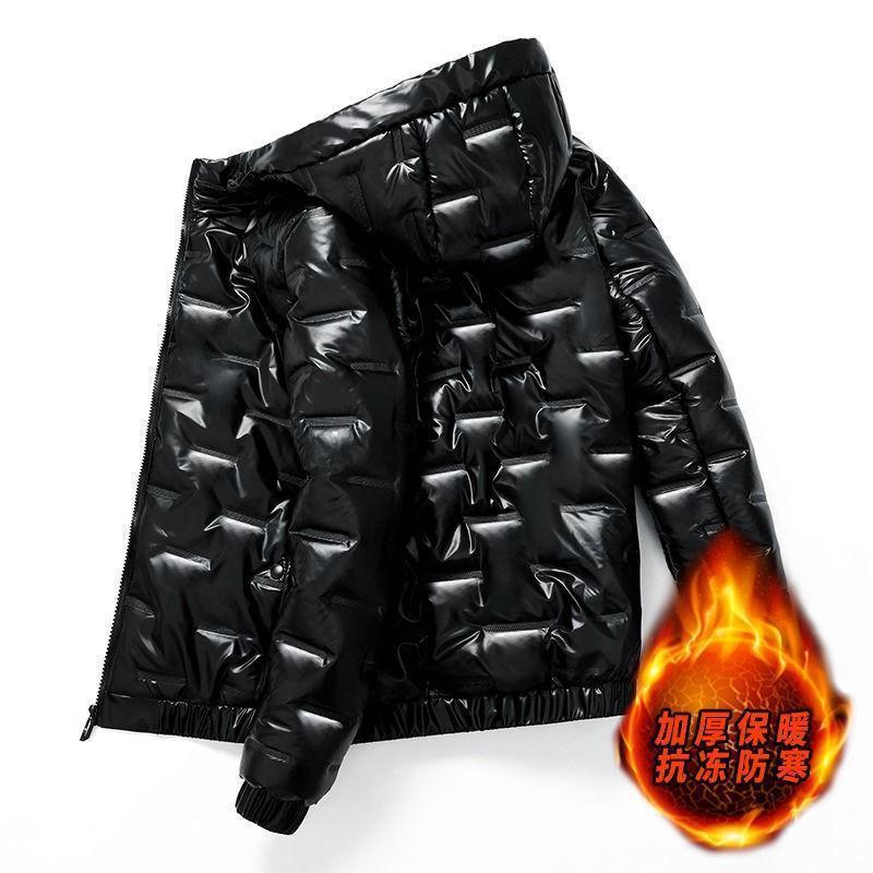 áo khoác bomber nam nỉ áo khoác dù gió Áo Khoác Phao cotton Dày Dặn Có Nón Trùm Dáng Ngắn Cỡ Lớn Phong Cách Hàn Quốc Thời Trang Mùa Đông Mới Cho Nam