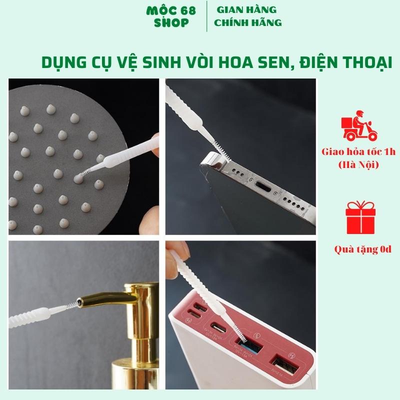Set 10 cái cọ bằng sợi micro dùng để làm sạch vòi hoa sen, điện thoại kích thước siêu nhỏ tiện lợi