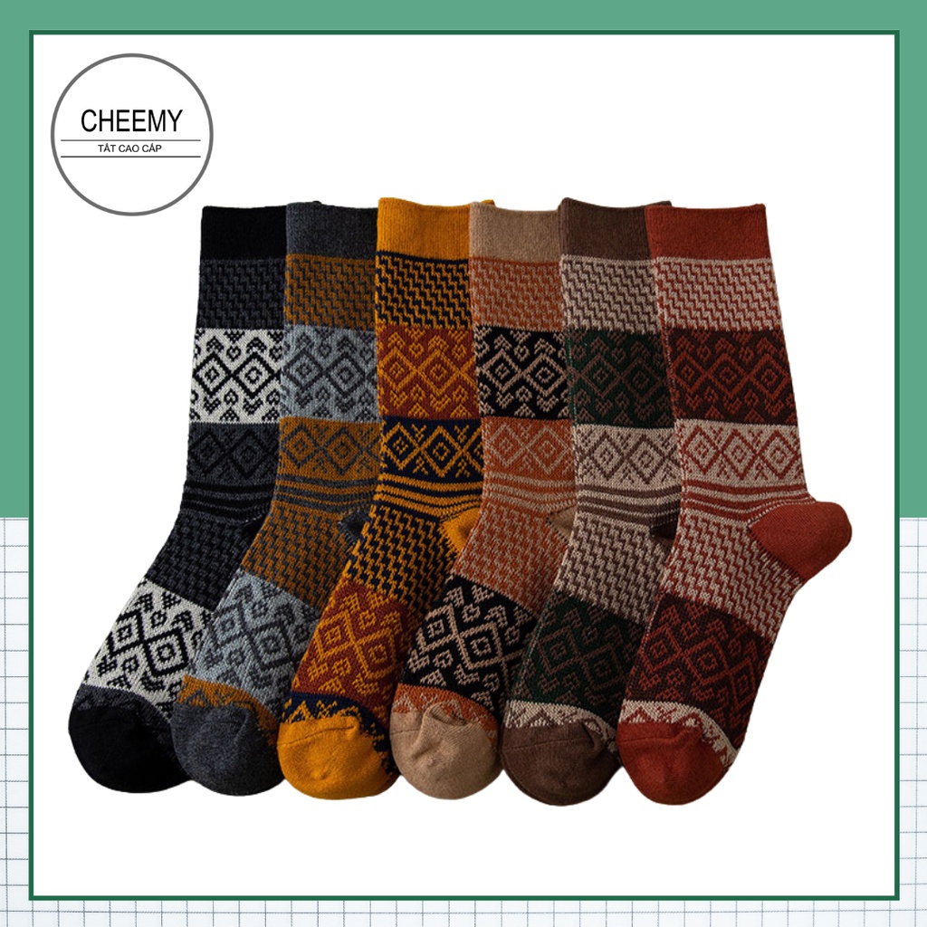Tất Cheemy - Tất nữ thổ cẩm cổ cao vintage hàng cao cấp mẫu 1