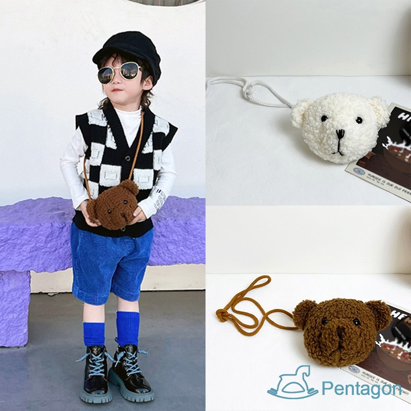 Túi Đeo Vai Hình Hoạt Hình Phong Cách Hàn Quốc Xinh Xắn Cho Bé Gái