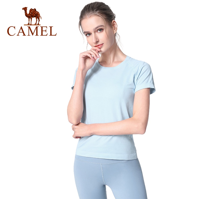 Bộ đồ thể thao CAMEL ngắn tay dáng ôm thời trang cao cấp cho nữ