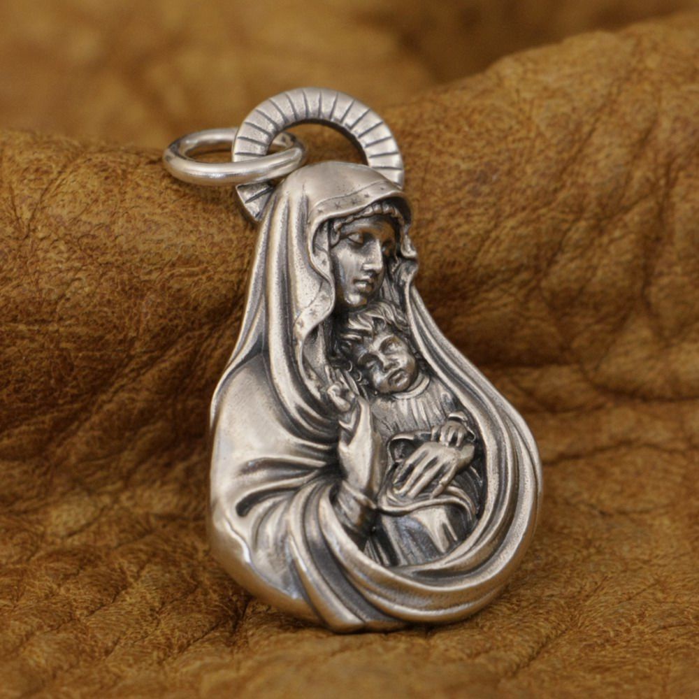 Mặt Dây Chuyền Bạc 925 Hình Đức Mẹ Mary TA342