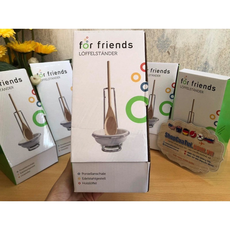 GIÁ ĐỂ THÌA MUÔI NẤU FOR FRIENDS giúp thẩm mỹ và sạch bếp khi nấu