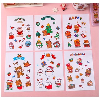 Sticker Giáng Sinh chữ nhật