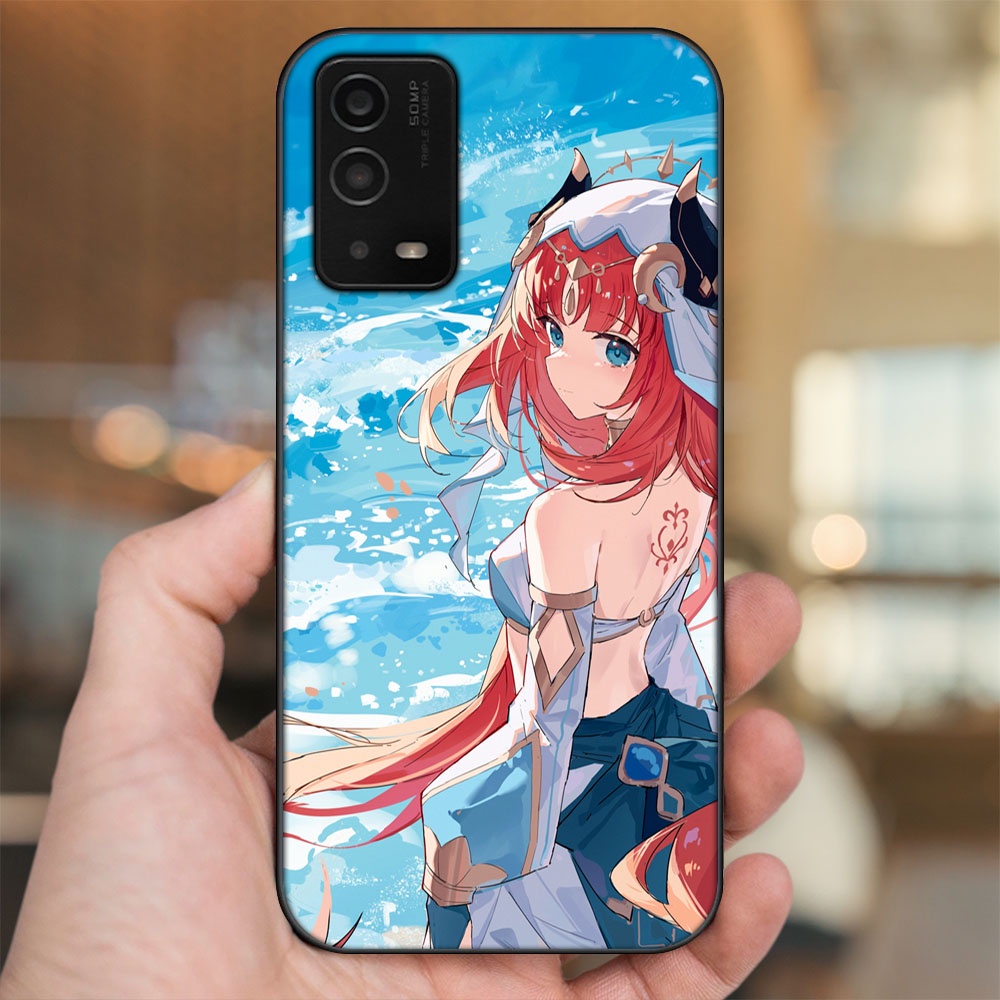 Ốp lưng Oppo A55 4G, A55 5G viền đen in hình Nilou Genshin Impact